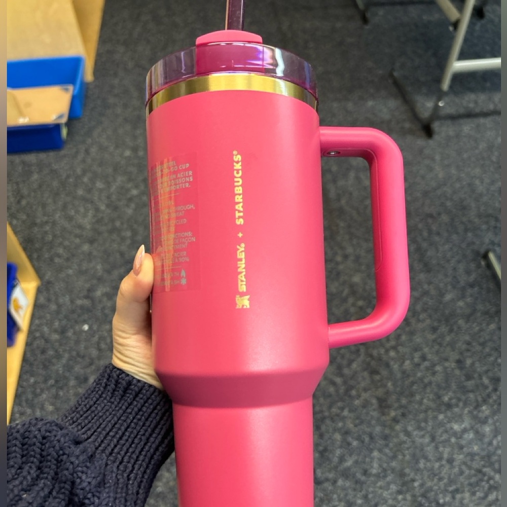 Starbucks x stanley pink holiday tumbler released 11/7